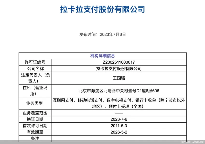 超875万元！涉反洗钱，拉卡拉遭央行“双罚”