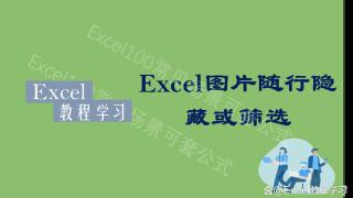 excel中如何设置图片随行列隐藏或筛选？