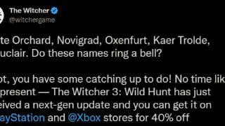 《巫师3：狂猎》次世代版ps、xbox商店40%优惠打折