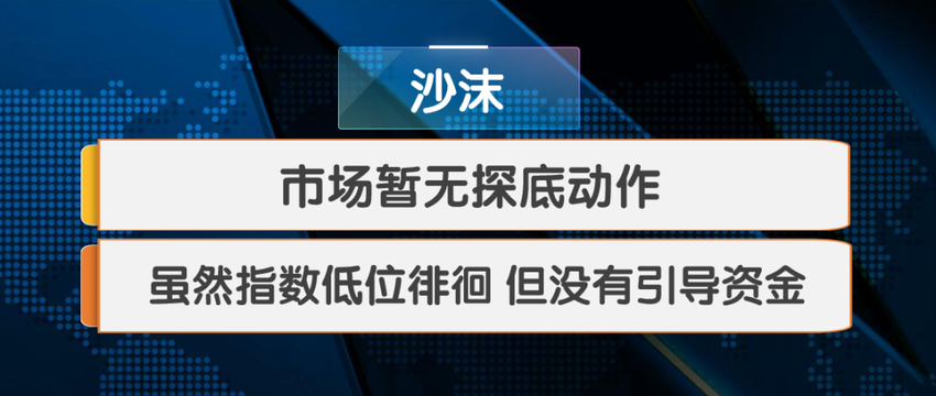 大盘又新低 老艾喊话沙沫：反弹前要扛住