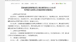 上海辖内保险公司上半年保费收入1406.35亿元，同比增长23.91%