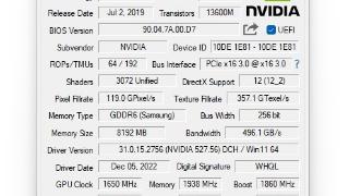 gpu-z支持英伟达rtx4070ti显卡