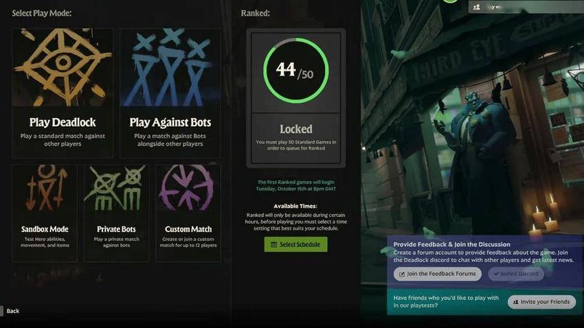 《deadlock》天梯排位模式将于10月15日解锁