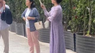 刘亦菲65岁妈妈万达被偶遇，网友惊叹：她美得叫人移不开眼