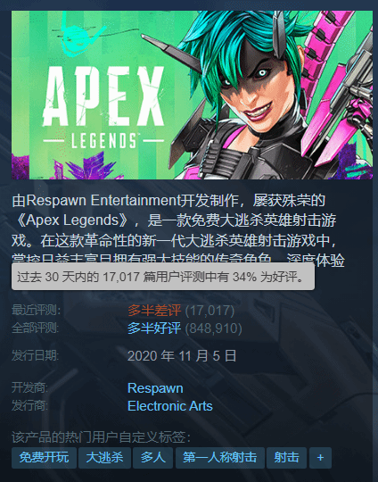 《apex英雄》战斗通行证变化引发玩家不满