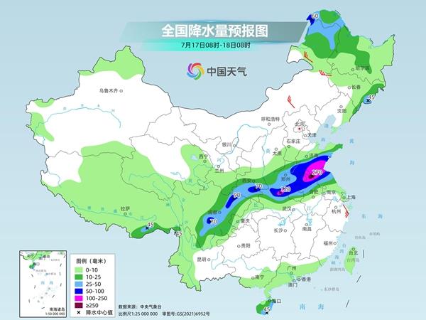 豫鲁苏皖等地持续暴雨 南方多地焖蒸感明显 全国天气