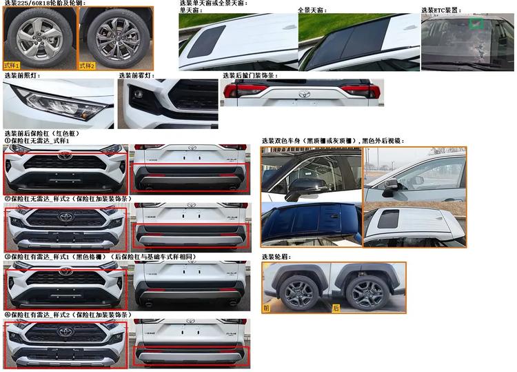 新款一汽丰田rav4荣放申报图曝光，非常值得期待