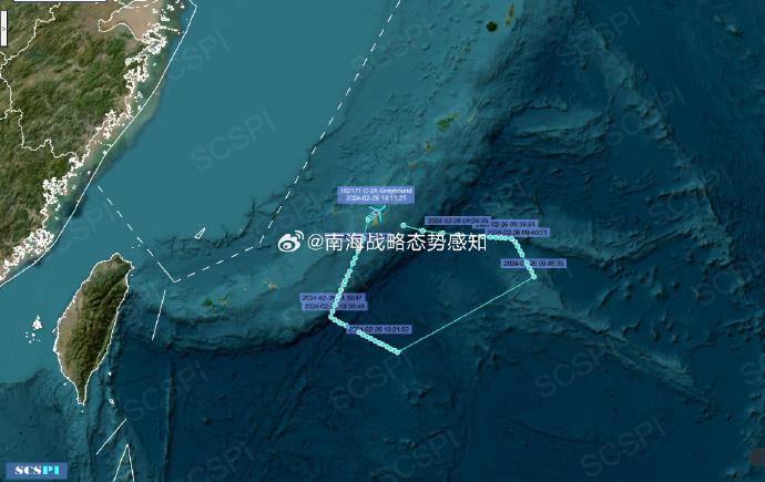 南海战略态势感知：美军罗斯福号航母位冲绳东南海域活动