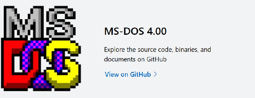 微软官宣开源MS-DOS 4.0系统