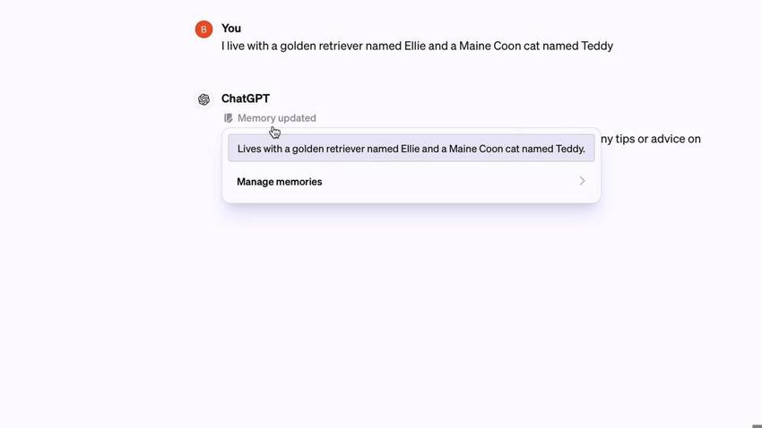 chatgpt的记忆能力将会逐渐提升