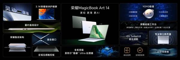 荣耀推出全新ai笔记本magicbookart14