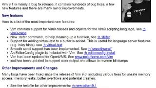 vim发布9.1版本，包含数百个bug修复