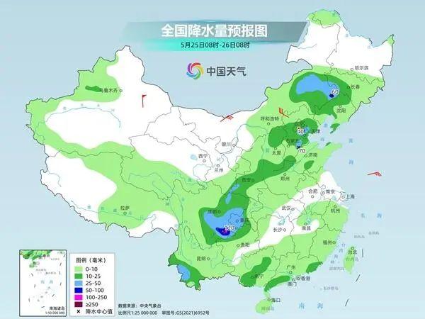 中央气象台发布大范围强降雨预警