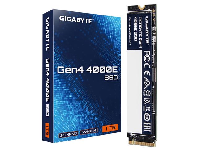 技嘉推出Gen 4 4000E M.2 NVMe SSD
