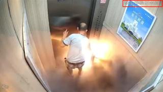 电梯内电池爆燃事主26天后去世引热议 官方：勿将锂电池带进电梯/室内充