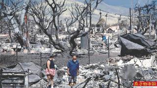 夏威夷野火致106人殒命 中国游客逃离毛伊岛
