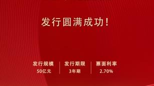 威海市商业银行成功发行50亿元绿色金融债