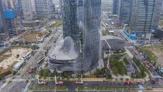 广东省开展超高层建筑灭火救援实战拉动演练
