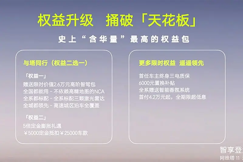 售30万元起 智驾再升级 阿维塔11鸿蒙版智享升级款上市