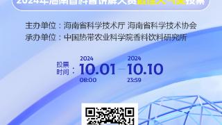 2024年海南省科普讲解大赛最佳人气奖网络投票启动