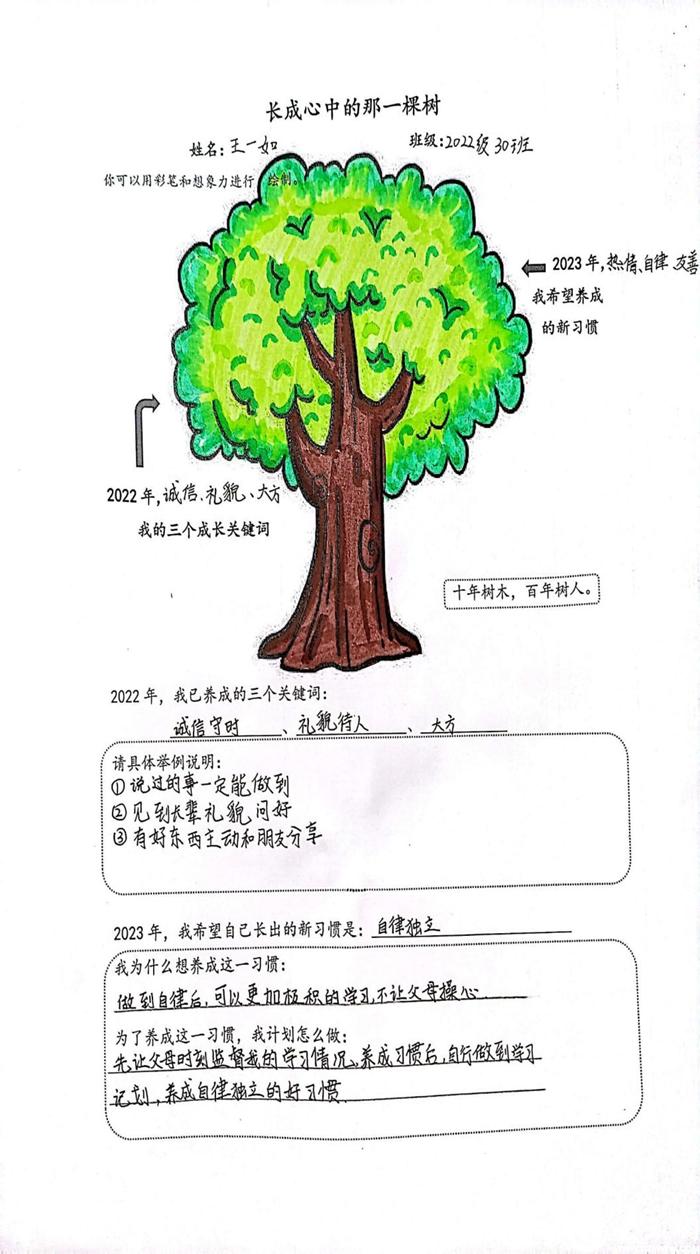 东营市实验中学2022级30班开展“播种一颗爱的种子”主题教育系列活动