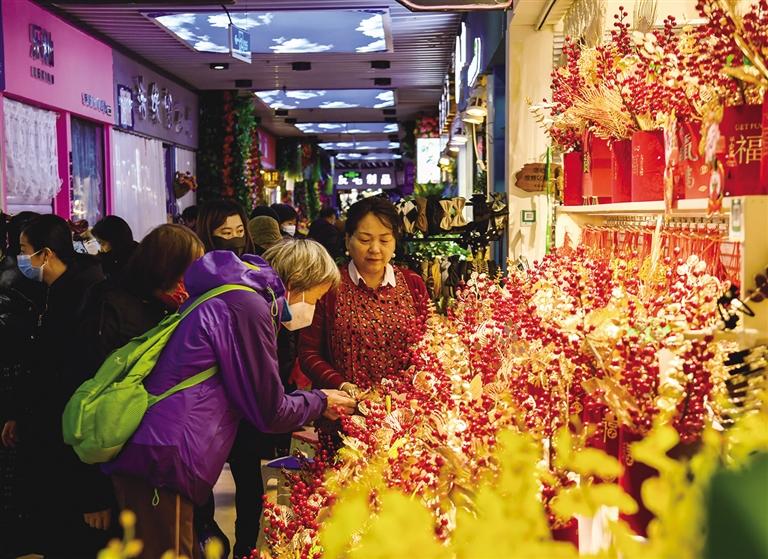 春节近年味儿浓 年货市场热起来