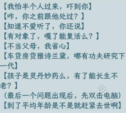 文字找茬大师家庭谈判 拒绝催婚通关攻略