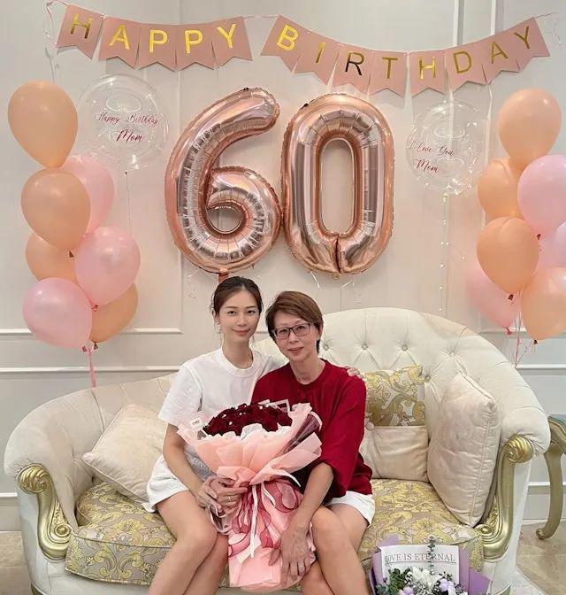 前TVB女星贺母亲60岁生日，冻龄母女照曝光，网友：像两姐妹