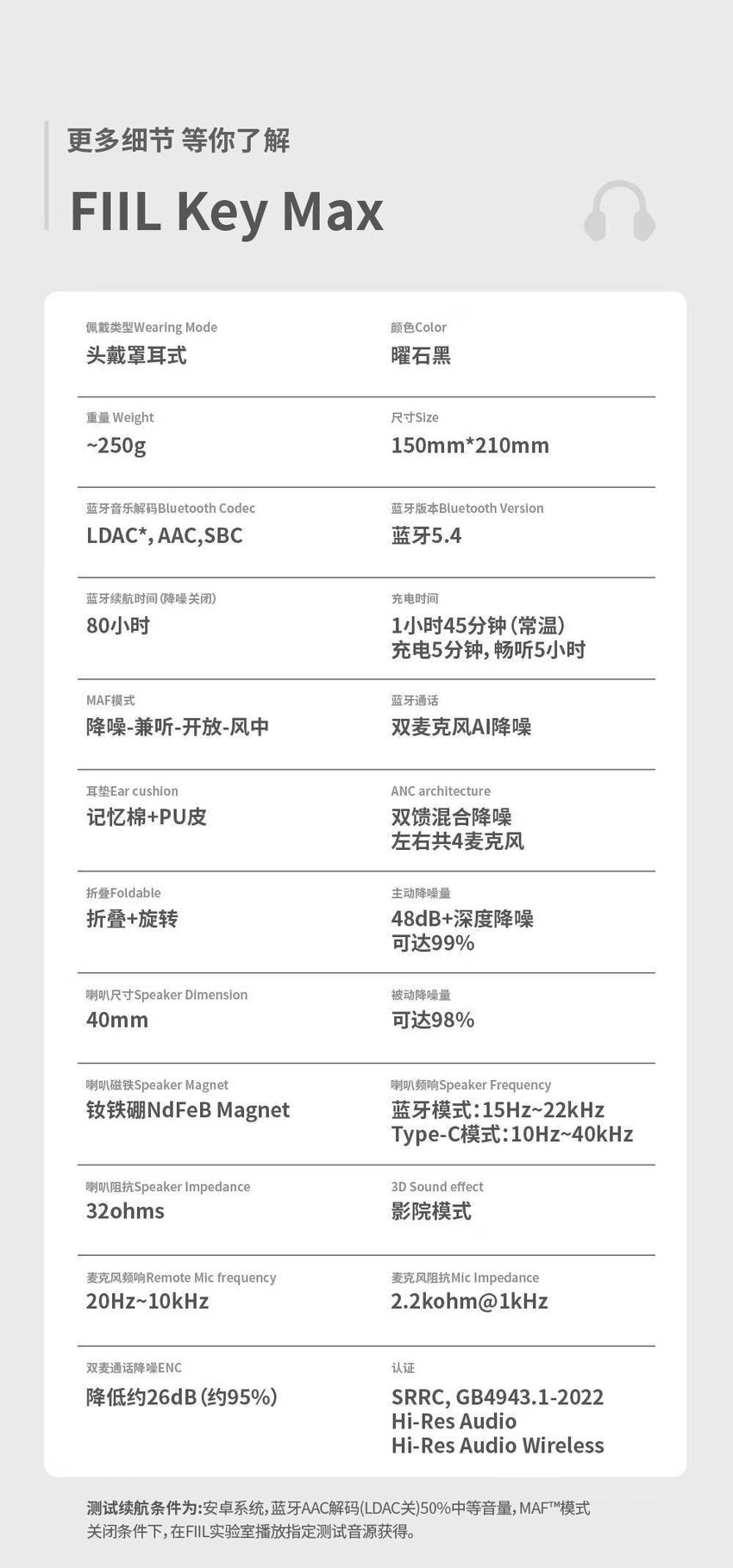 fiil斐耳上架48db深度智能降噪头戴式蓝牙耳机