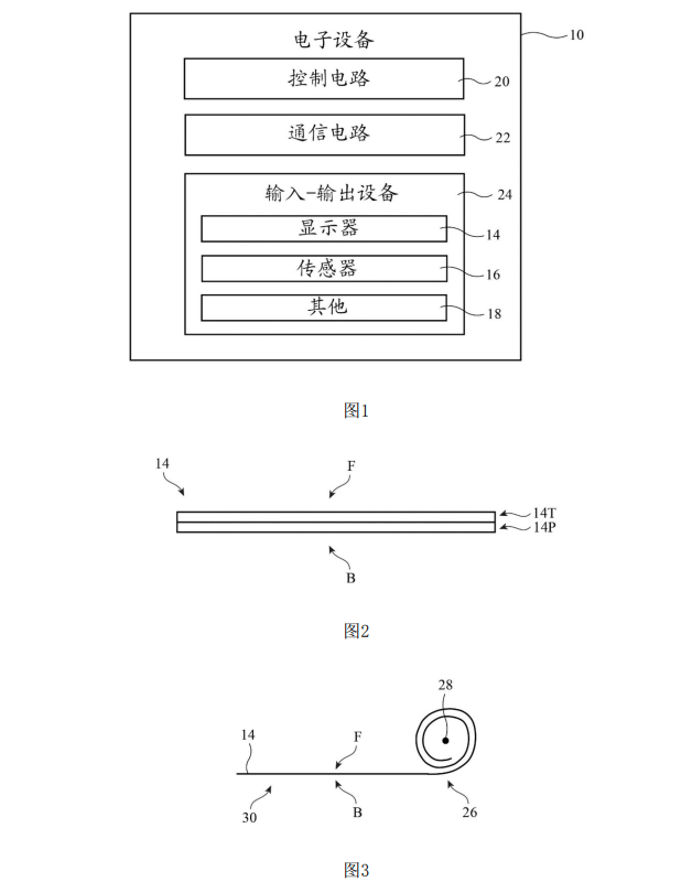 苹果公司专利公布“可卷曲显示器的电子设备”