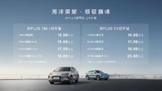 2023款比亚迪宋plusdm-i冠军版采用贯穿式尾灯带