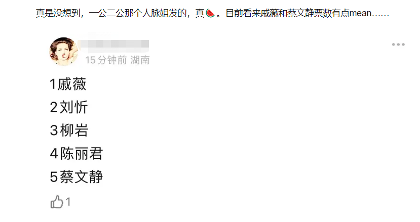 《浪姐5》二公人气排名曝光，柳岩第3，第1太意外