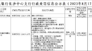 湖南三湘银行因虚报、瞒报金融统计数据等被罚213.4万