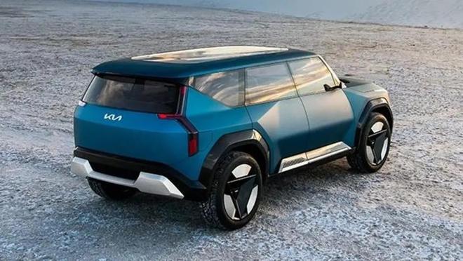 起亚ev9电动suv，续航里程可达483公里