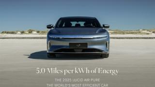 1度电能跑8公里！全球最高效汽车新款Lucid Air发布：约50万起售