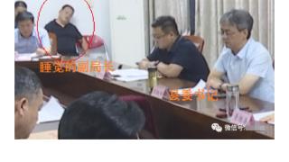 河南一副局长开会时在县委书记旁边打瞌睡？官方称不属实是在活动脖子