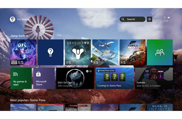 微软现已为 Xbox 推出新 UI，开发者测试版可更新