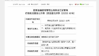 未按规定使用银行账户，哈尔滨之星汽车有限公司合计被罚1万元