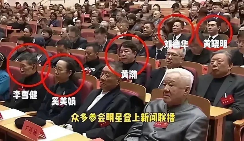 人民大会堂镜头下的明星们无精打采，刘德华狠狠打了内娱男星的脸