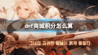 《dnf》商城积分计算介绍