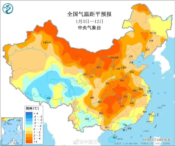 未来三天全省以云系变化为主气温逐步回升