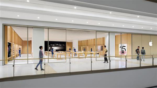 applestore温州万象城店开业，现场果粉聚集