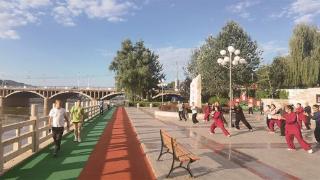 临县民生实事项目湫河公园健身步道建成投用