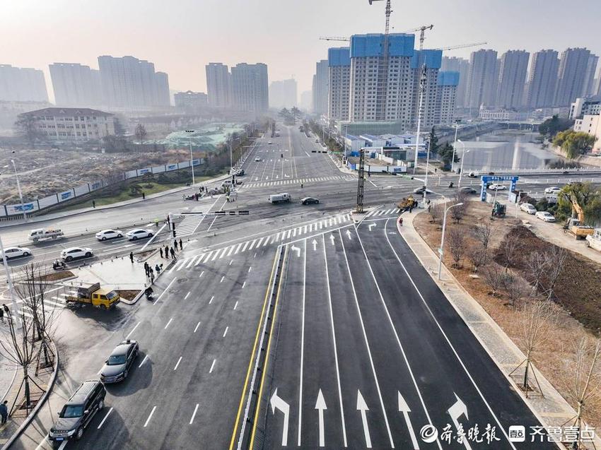 双向六车道！即墨营流路北通二期路段通车