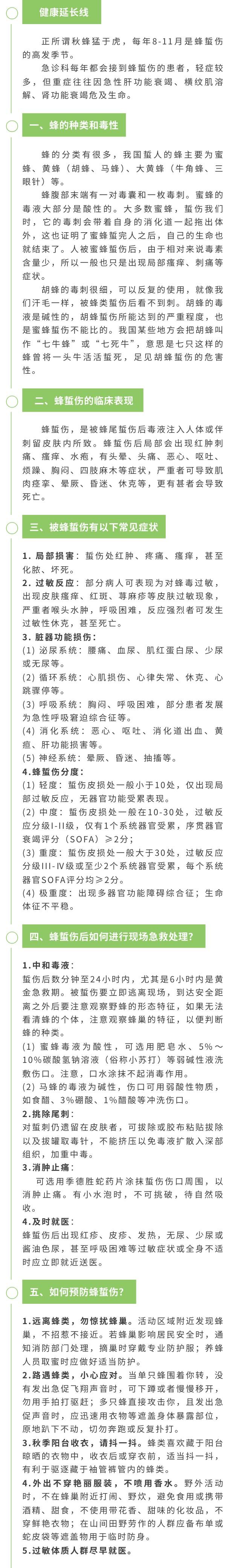 “秋蜂猛于虎”，省外蜇伤患者经抢救成功脱险