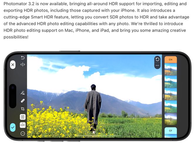 photomator3.2版本发布：支持hdr编辑