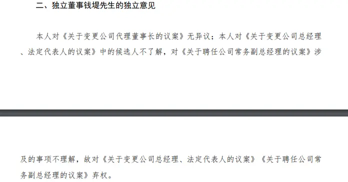 95后大专生！加入A股最年轻总经理阵营，独董直接投弃权票：对他缺乏了解