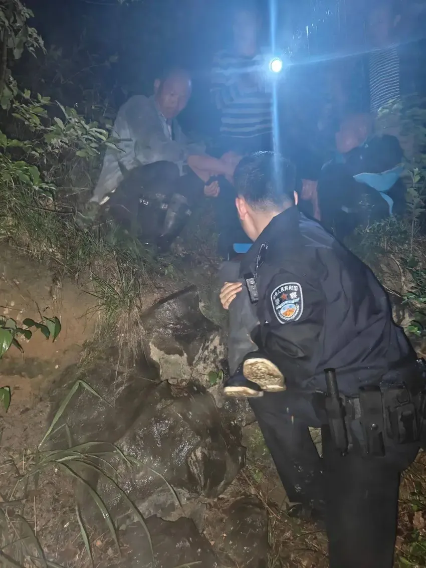 湖南东安县花桥派出所民警暴雨夜搜山，成功救下轻生男子