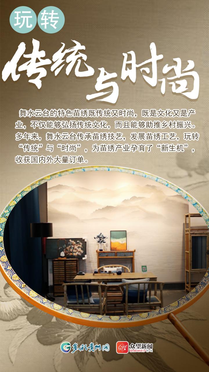 【高质量发展看贵州·海报】施秉苗绣：针为笔线为墨 千年技艺闯“世界”