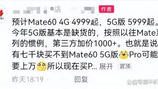 华为Mate60系列：价格、5G、发布时间基本都清晰